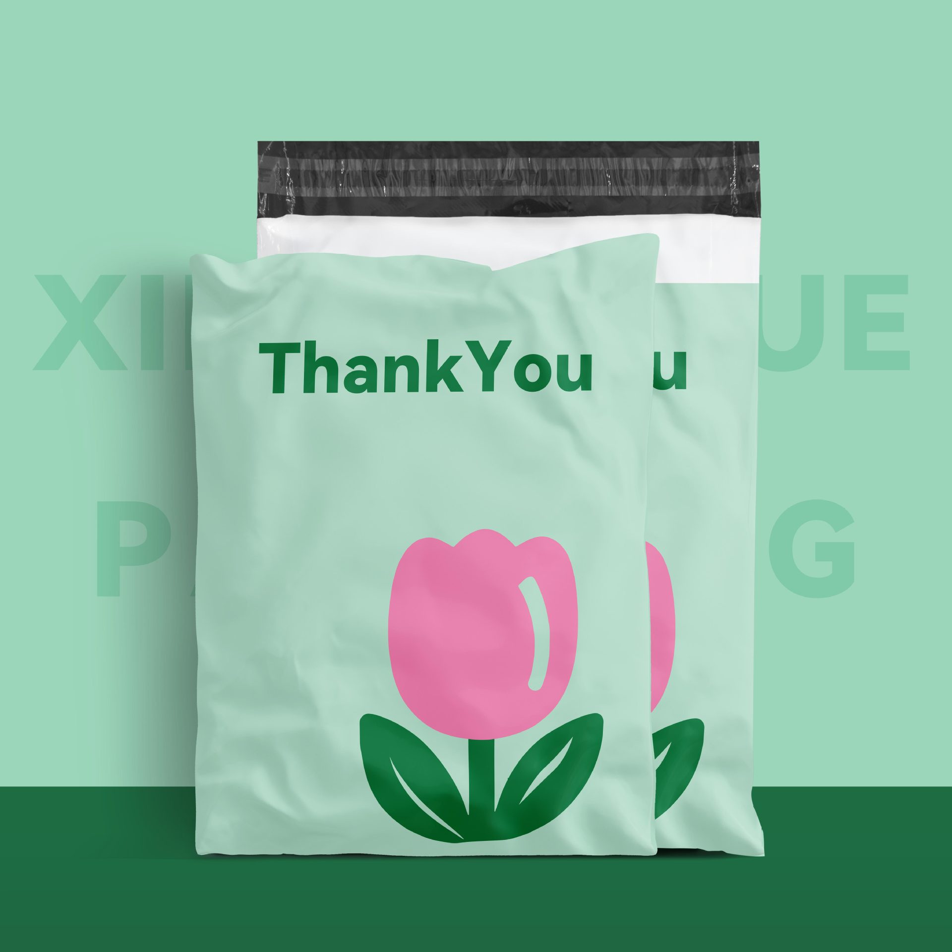 Bolsa de mensajería de garra de gato, bolsa de embalaje de logística, bolsa de destrucción de impresión de dibujos animados lindo, bolsa de mensajería de color image 13