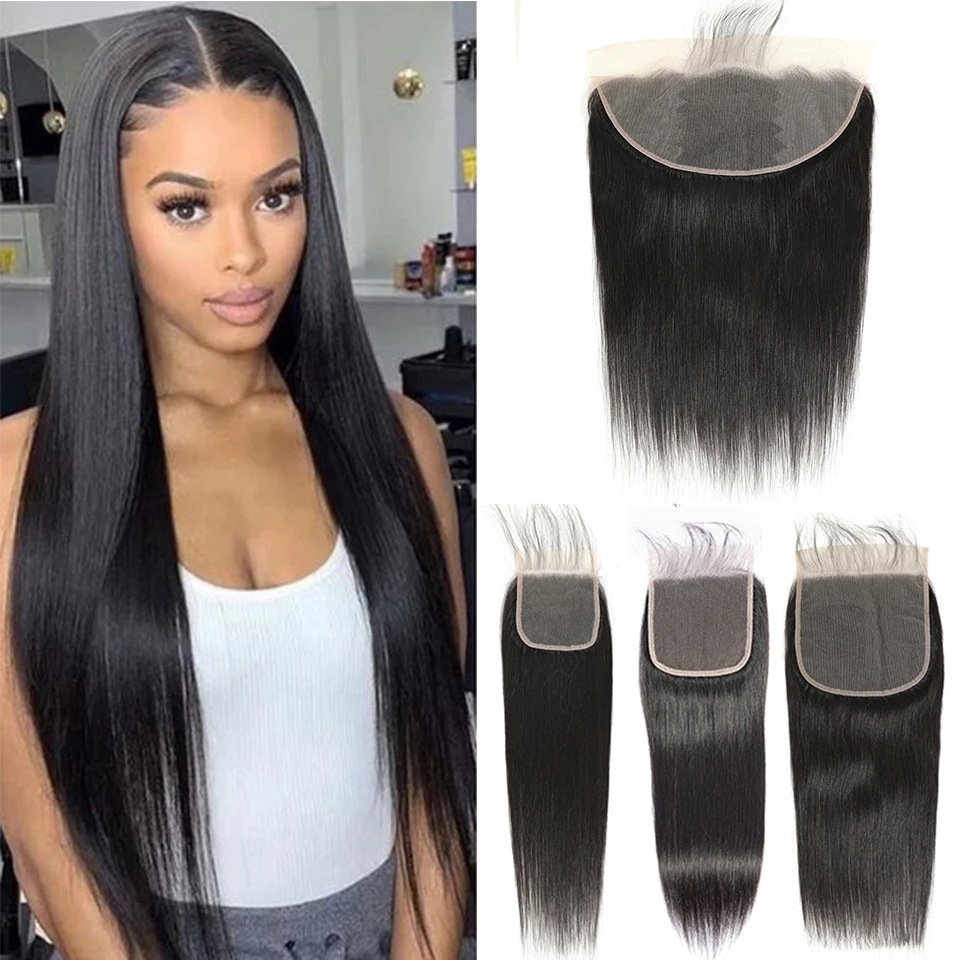 13x4真人顺发手织发块透明蕾丝13x4 Lace Frontal Human Hair欧美