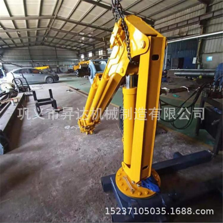 昇达机械 车载全液压折臂吊 船用车用固定式提升机全液压车载吊机