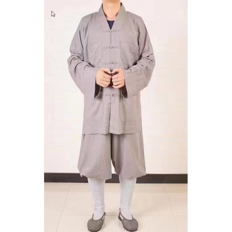 短褂夏季男薄款棉麻比丘尼男女和尚服小褂大褂长褂绑腿批发