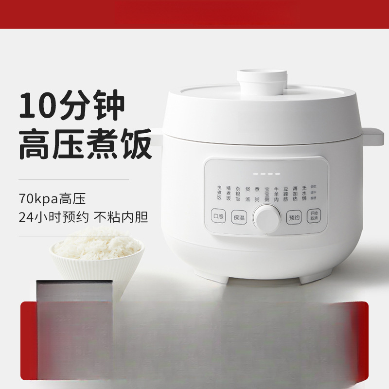 Electric Pressure Cooker Household Small 1-2-3 People Mini High Pressure Rice Cooker New Fully Automatic Multi-Function