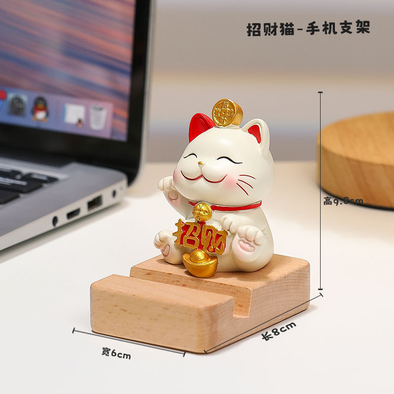 かわいい招き猫携帯電話スタンドデスクトップ装飾事務室ステーション装飾誕生日プレゼント事務文化用品|undefined