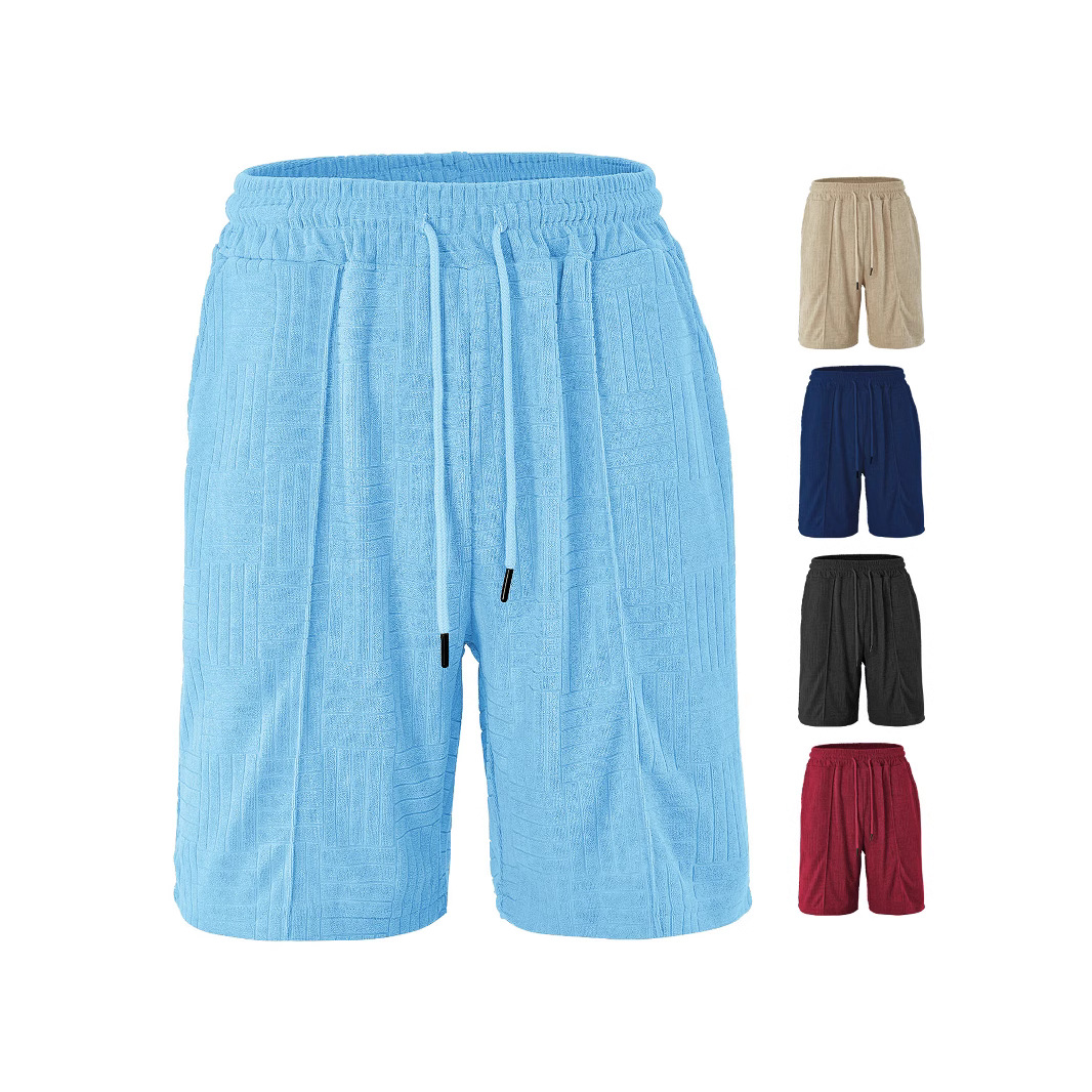 Ropa de hombre transfronteriza europea y americana TK de moda de verano deportivo relajado toallas transpirables Jacquard pantalones de hombre