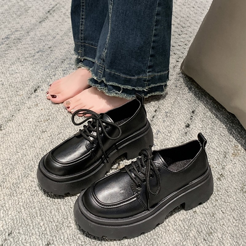 Scarpe stringate con plateau da donna per primavera autunno_voghion.com