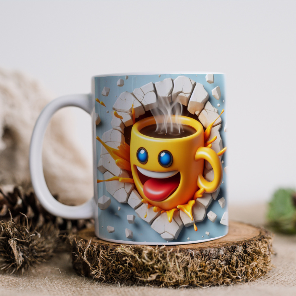 Внешняя торговля новый продукт 3D Emoji керамическая кружка внешняя торговля упаковка может быть маркирована