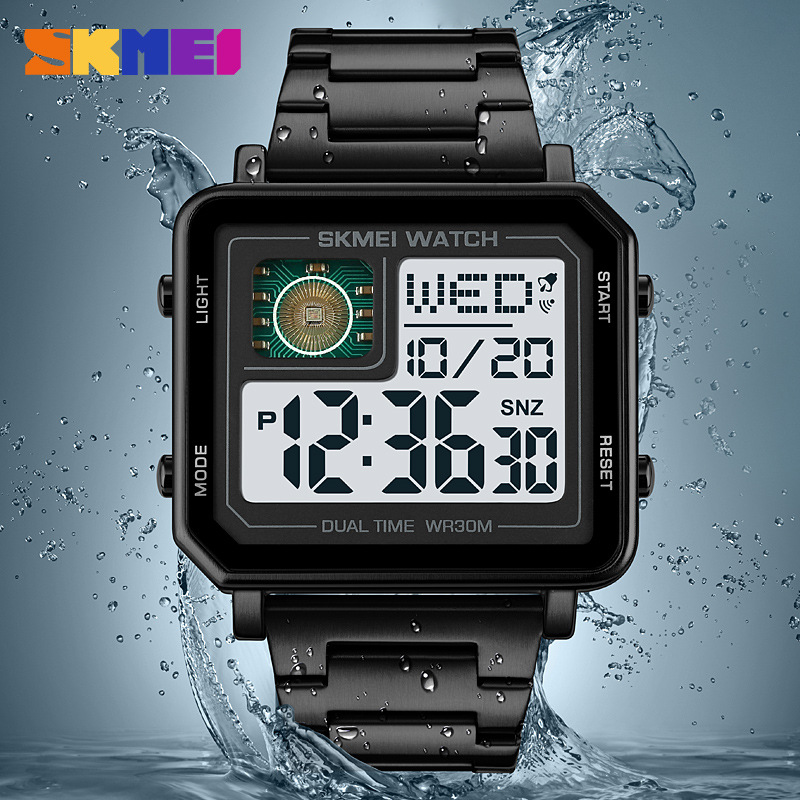 waterproof universal fashionable square trend casual digital watch…