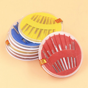 Round box needle hand sewing embroidery needle disc needle box DIY handmade needle disc embroidery needle Chengdu needle wholesale