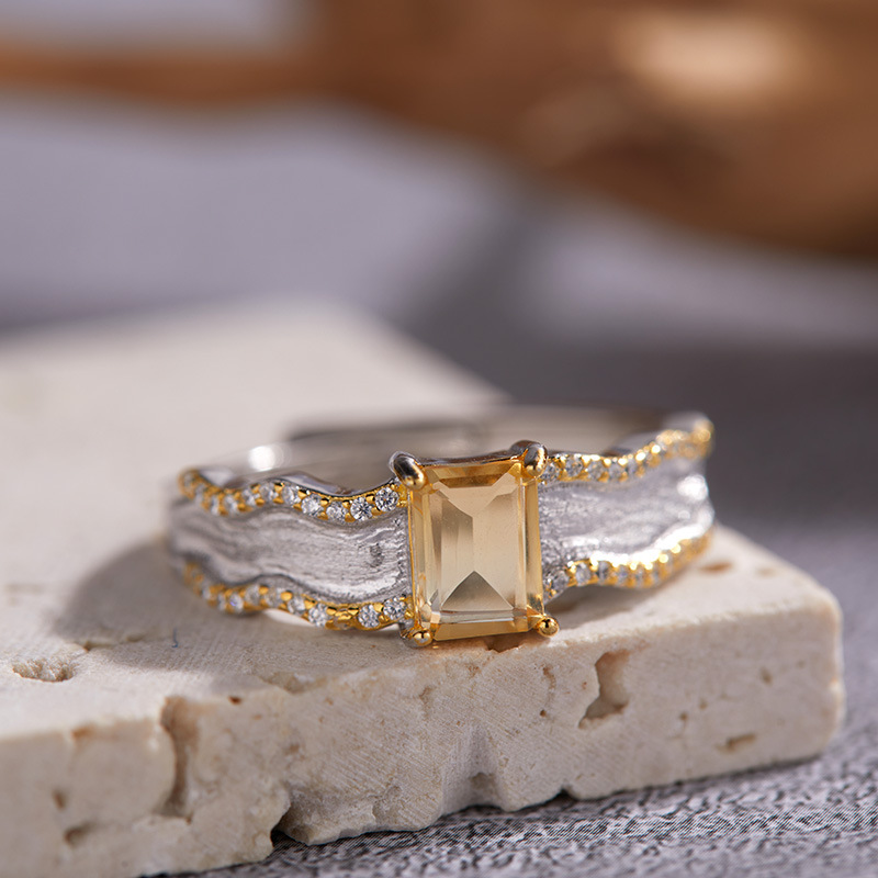 6g Weight Crystal Inlay Material Open Rings Classification Adjustable Ring Size 1 Piece Quantity Holiday, Daily Occasion 925 Sterling Silver Material Geometric Pattern Women's Gender Inlay Design Casual, Simple Style Style 925 Sterling Silver Crystal Geometric Open Rings 1