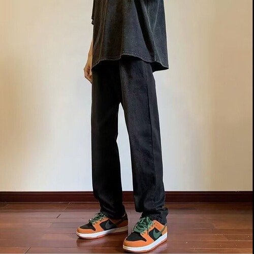 American stretch denim jeans for men, spring and autumn slim straight high-street pants, trendy brand fashion, cool and casual pants