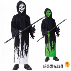 子供ハロウィーンコスプレ死神夜光衣装死神鎌吸血鬼衣装舞台衣装