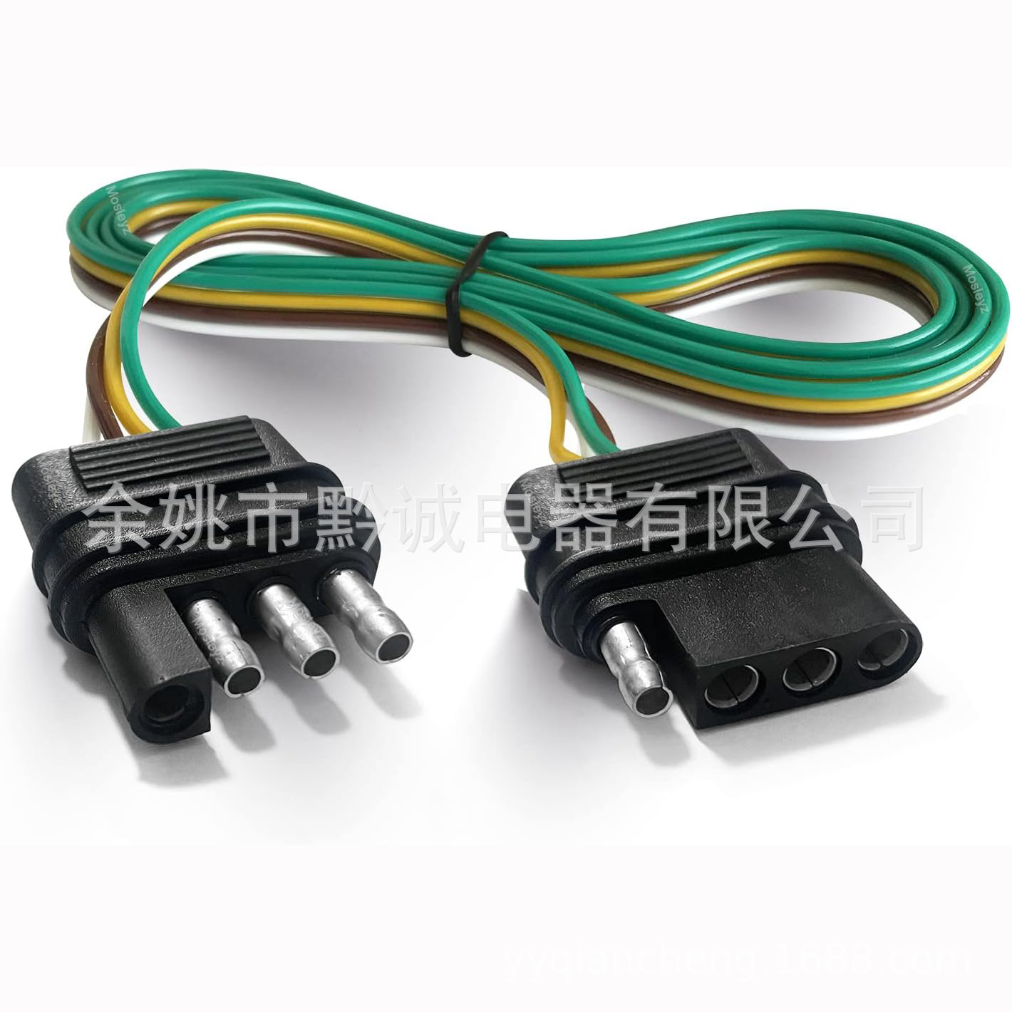 厂家直供美式电源线 4芯SAE 4孔SAE拖车线 四芯SAE拖车连接线