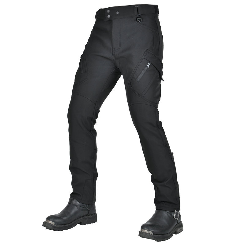 VOLERO motocicleta invierno ciclismo pantalones hombres impermeable forrado de lana gruesa a prueba de viento de cintura alta motocicleta anti-caída pantalones de silicona