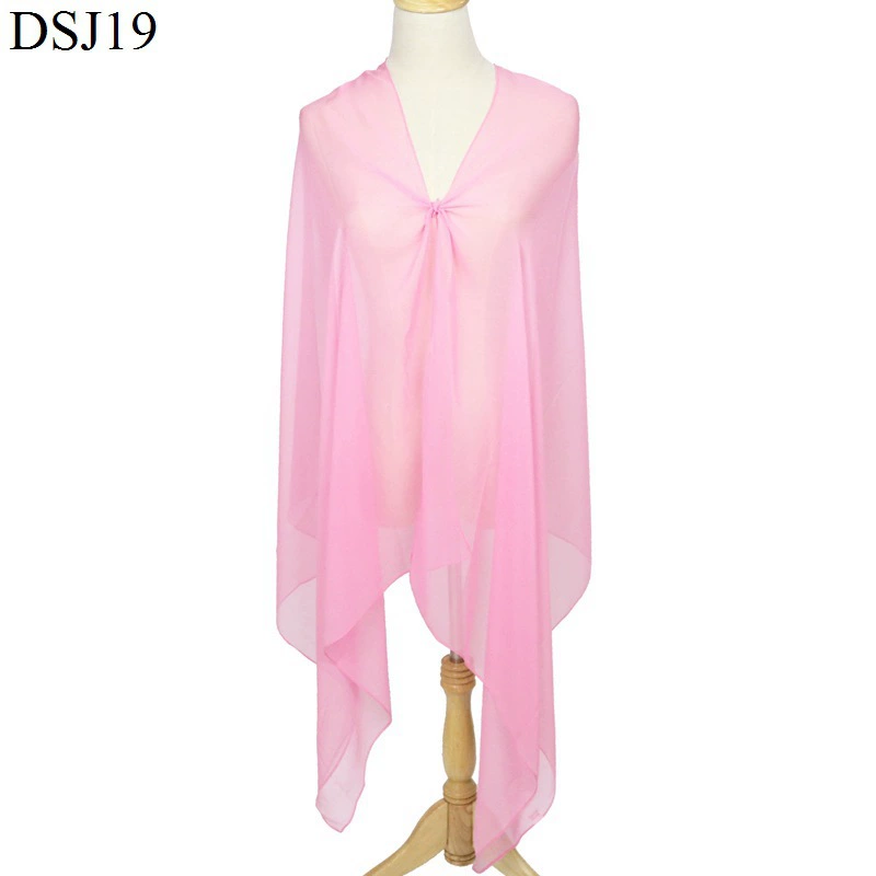 Gradient chiffon long scarf, soft drape stole, 180×70 cm, lightweight