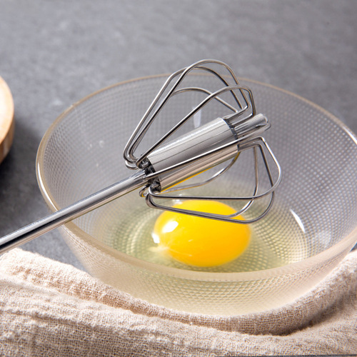 Household manual rotating egg beater cream whipper stainless steel egg mixer kitchen mini egg beater