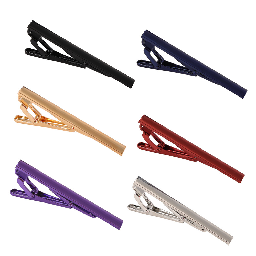 trendy men's electrophoresis colored metal copper tie clip business tie clip accessories source factory spot new products_voghion.com