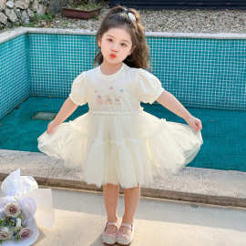 女童白纱裙公主裙搭配女孩甜美简约童装休闲潮款女生韩范新款潮宝