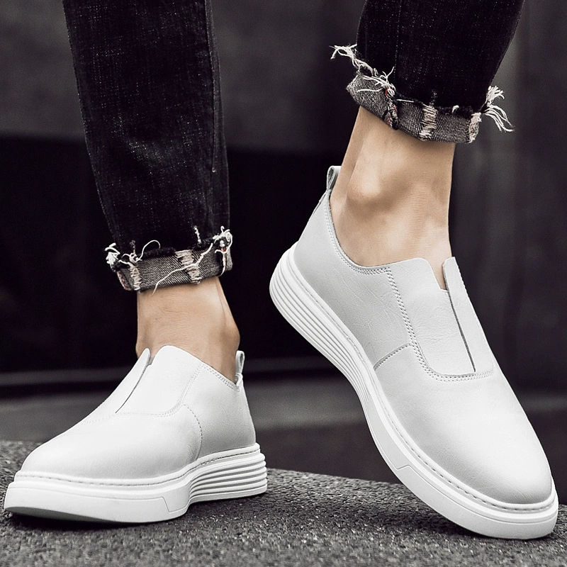 Low leather loafers, sneakers, casual footwear, shoes