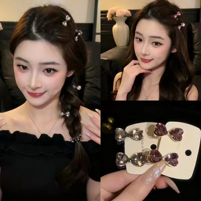 Rhinestone Bow Small Hair Clip for Women, High-End 2026 New Style Hairpin, Side Clip, Princess Head Bangs Hair Clip Rhinestone Bow Small Hair Clip for Women, High-End 2026 New Style Hairpin, Side Clip, Princess Head Bangs Hair Clip