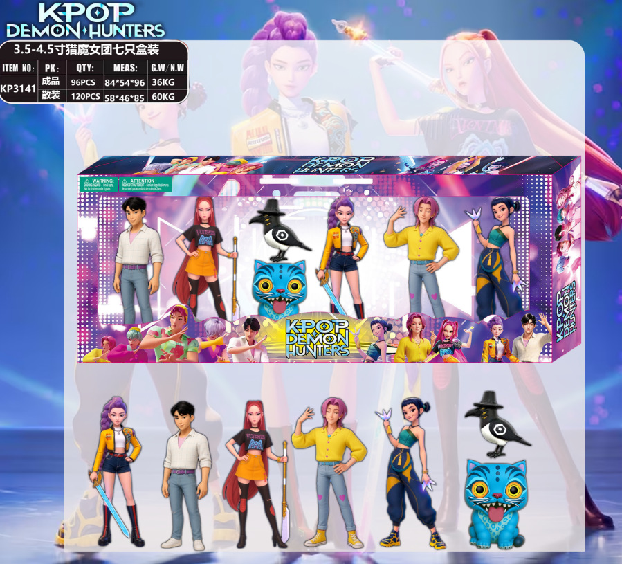 Caza de demonios transfronteriza K-Pop Q-versión Lumi-mi modelo de caja ciega hecha a mano decoración de muñecas de moda