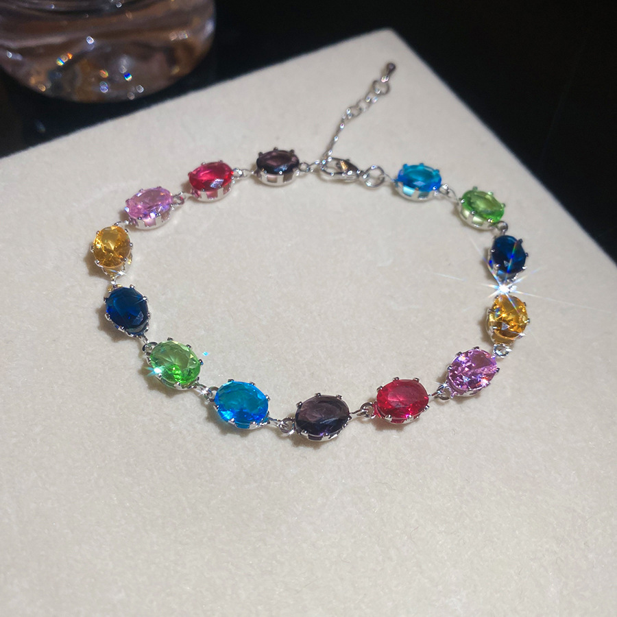 Pulsera de flores cuadrada geométrica de piedra de silicio lujosa pulsera de alta calidad temperamento exquisito personalidad joyas al por mayor