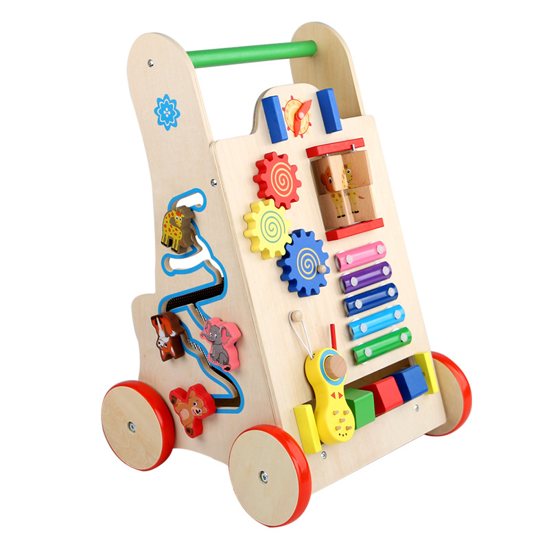 Juguetes transfronterizos CE / CPC niños rompecabezas de madera multifuncional caminante cochecito para niños que aprenden a caminar caminante