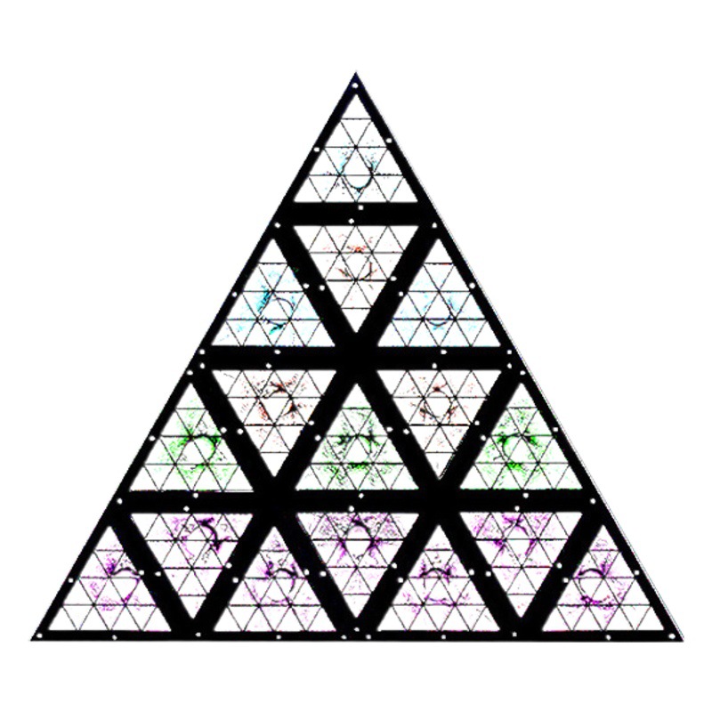 Wenjing etapa LED triángulo matriz barra de luz KTV luz de fondo colorido linterna a todo color caballo corriendo Luz