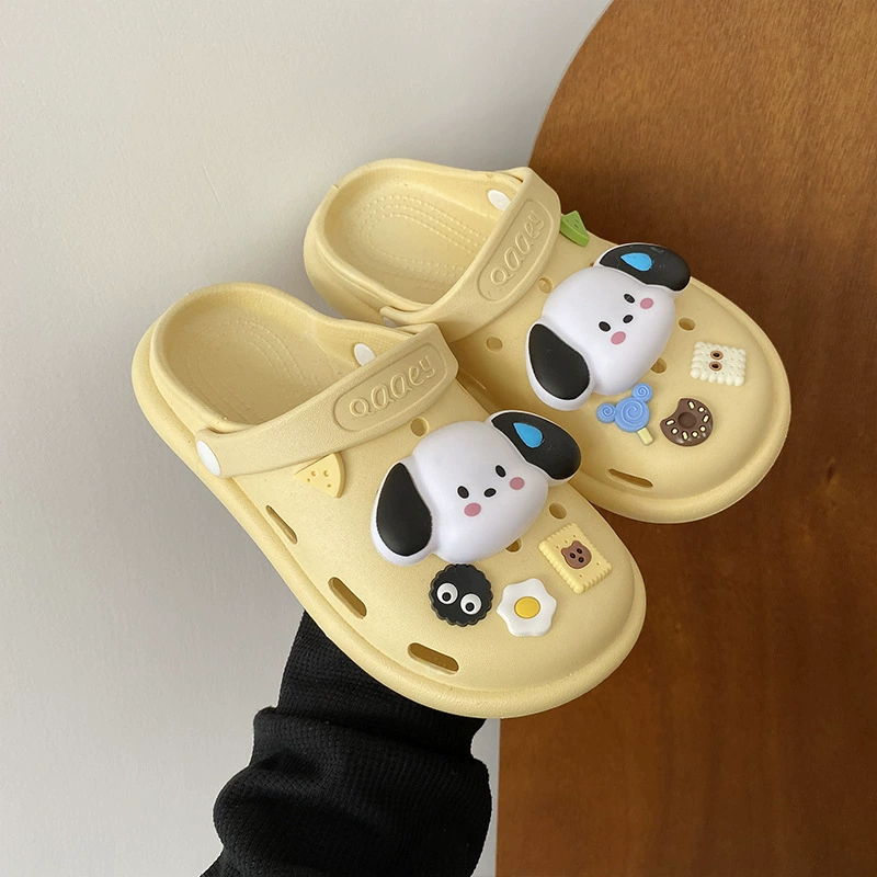 Летняя верхняя одежда для женщин Dly Croc Shoes, новые с толстой подошвой пляжные нескользящие милые баотоу тапочки