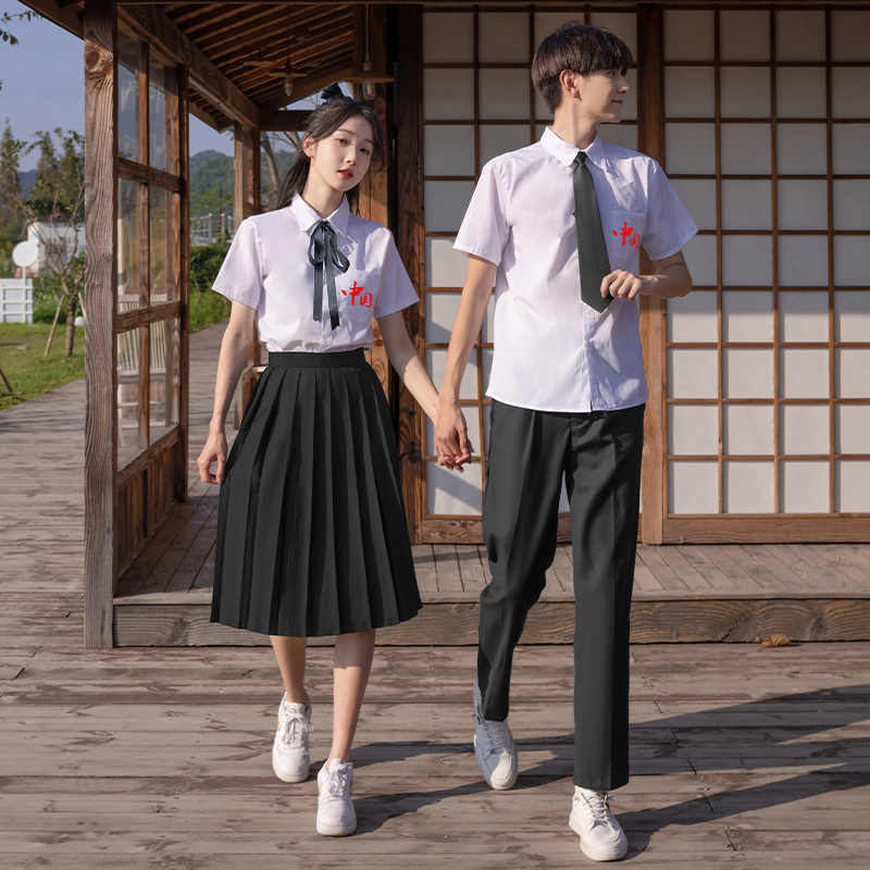 韓系卒業クラス服大合唱制服学院風ロングスカートセット中学高校の学生が公演服を朗読します。|undefined