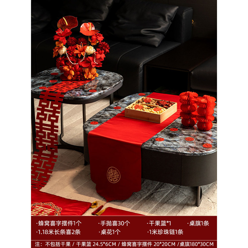結婚式の部屋のレイアウト、結婚式のコーヒーテーブルセット、リビングルームの装飾、ティーテーブル、男性と女性のホテルの婚約宴会のコンプリートセット|undefined