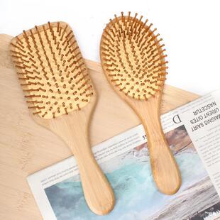 Factory Direct Sales Bamboo Air Bag Comb Solid Wood Hair Care Scalp Health Comb Curly Hair Smoothing Large Board Massage Air Cushion Comb