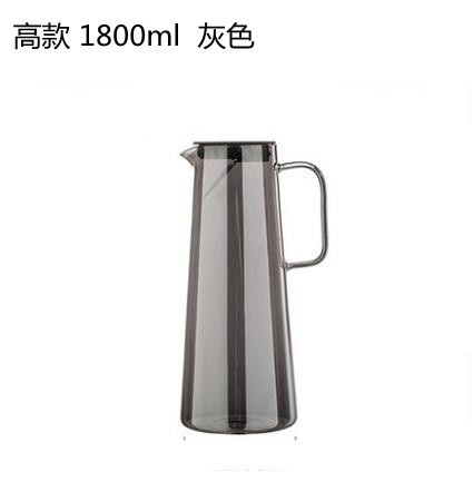 Vidrio borosilicato ámbar botella de agua fría hogar ahumado gris gran capacidad jugo limón olla cuerpo recto