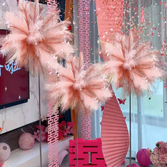 婚房结婚布置全套装楼梯扶手装饰客厅背景墙摆件酒店婚礼喜字拉花