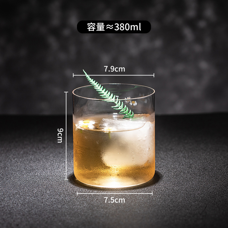 Bar Colin tazas de cristal ultra delgadas tazas rectas de whisky cóctel especial tazas clásicas de vino de café