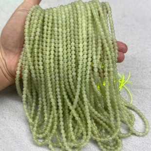 Qinghai material Hetian jade yellow mouth cargo head 5mm beads 108 jade quality good clean no miscellaneous crack yellow mouth beads 108