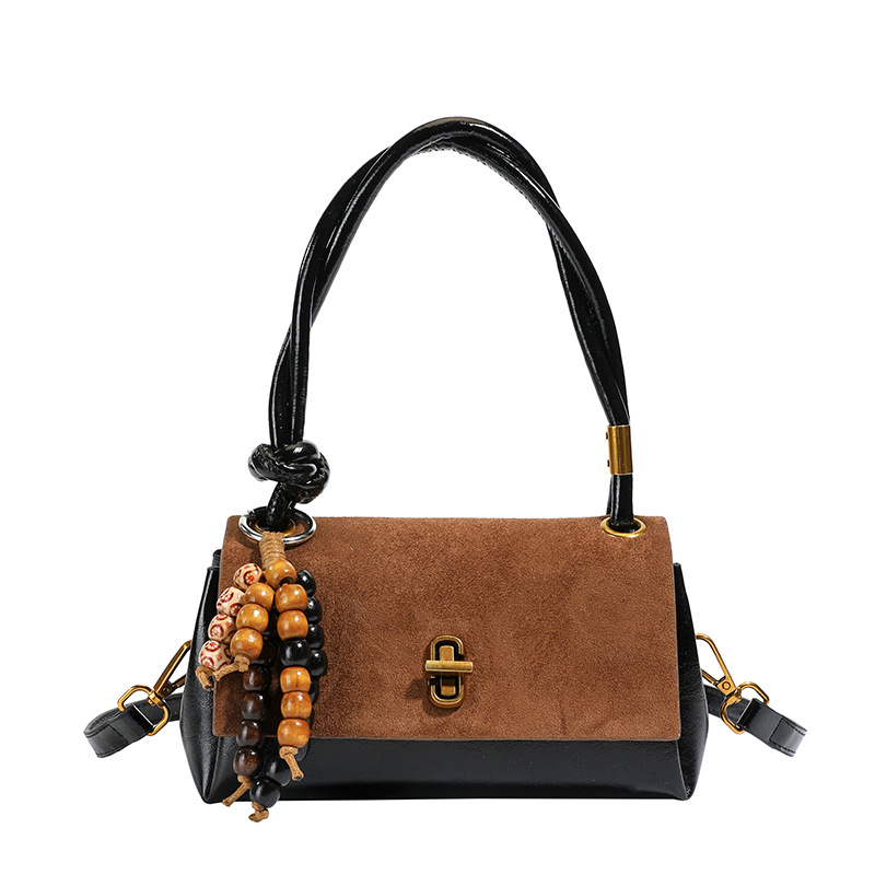 Nuevo nicho de comercio exterior coreano diseño de bloqueo exquisito bolso pequeño estilo francés simple versátil bolso de hombro portátil