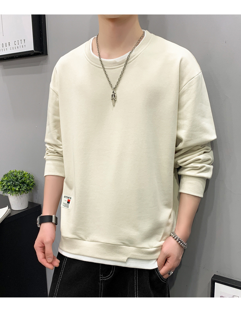 2022新款秋季男士长袖t恤ins帅气上衣服男卫衣男装时尚打底衫潮 pic 33