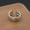 Glossy brand universal adjustable ring, 925 sample silver, simple and elegant design