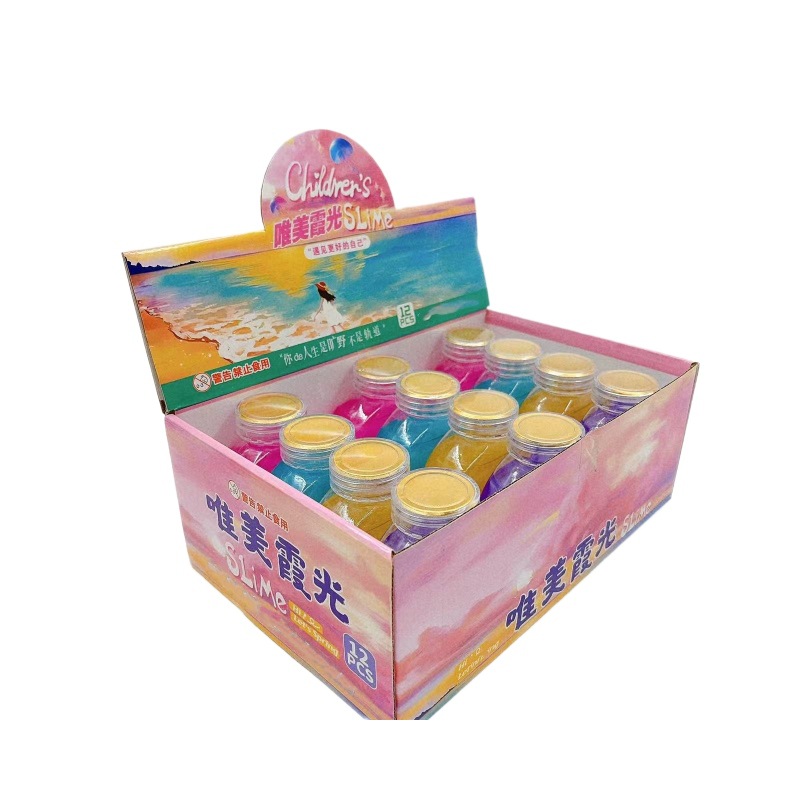Juguetes infantiles de color perla brillante agua falsa brillante brillante slime nuevo lodo de color de la nariz abrazar la leche espuma de lodo al por mayor