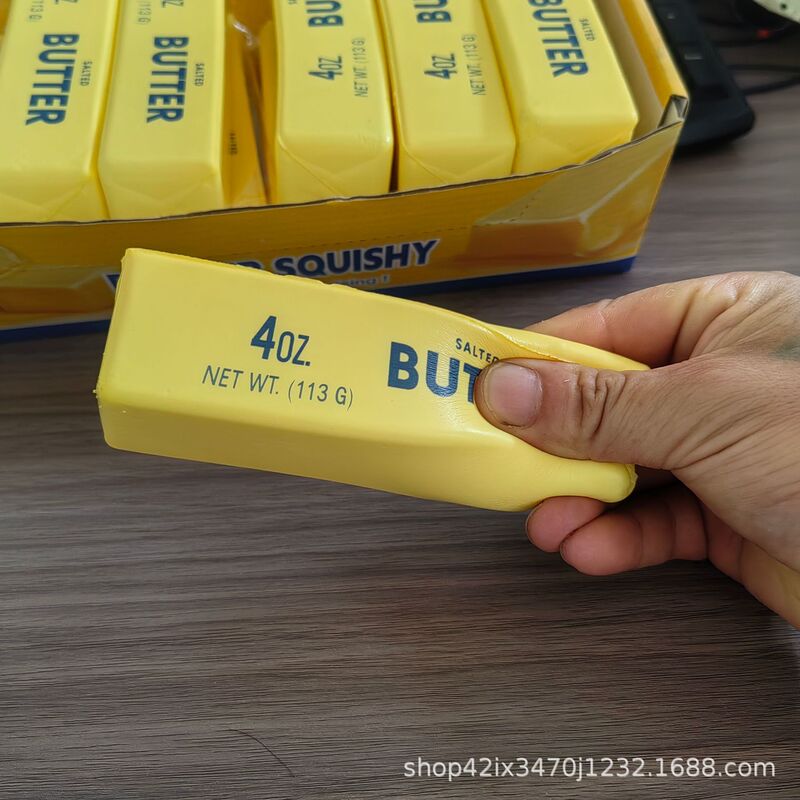 Cross-border PU butter stick, ultra-wet and soft, slow-rebound creative cheese office stress-relief toy for children, wholesale