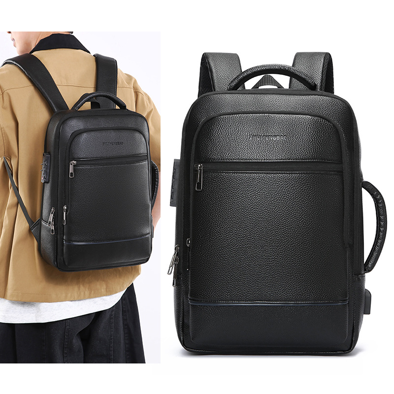 New Korean-style men's backpack for cross-border trade, commuter laptop bag, large-capacity simple business casual backpack