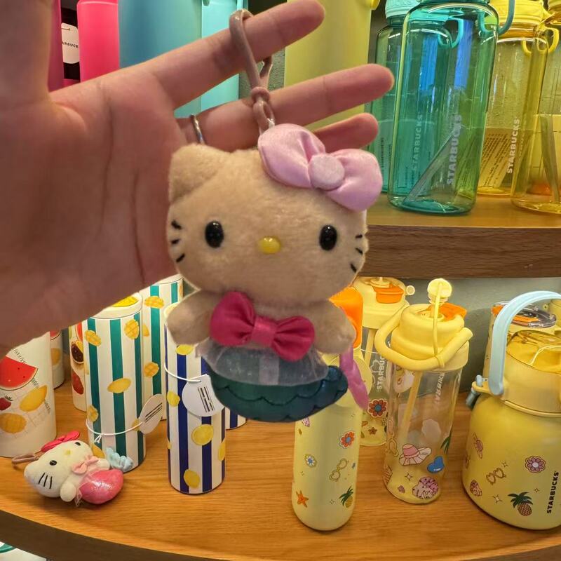 漫画アニメサンリオコーデュロイカーリーフリース KT 猫キーホルダーペンダント人形女の子バックパックペンダント|undefined