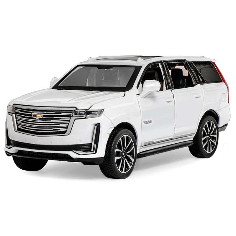 1:32 Cadillac alloy Model pull back sound and light six-door simulation business car model decoration boy gift