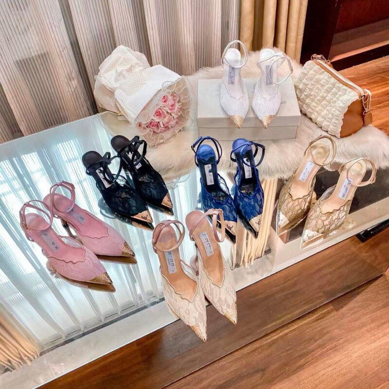 Jc's 2026 Hot-Selling Lace High-Heeled Sandals, Princess Pointed Toe, Thin Heels, Embroidered Mesh, Fashionable and Elegant Wedding Shoes