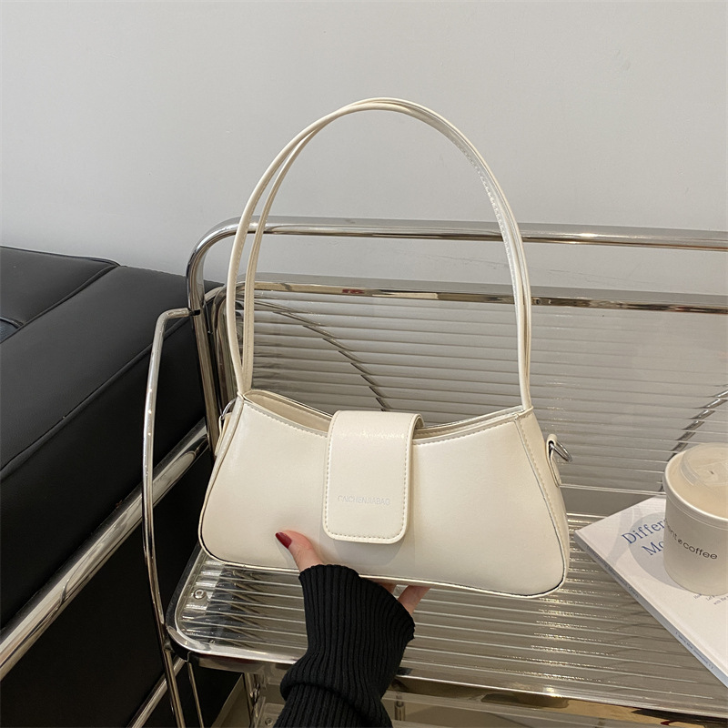 Bolsa de brazo de nicho francés para mujeres 2024 nueva moda bolso de hombro de estilo extranjero buckle bolso de viaje casual