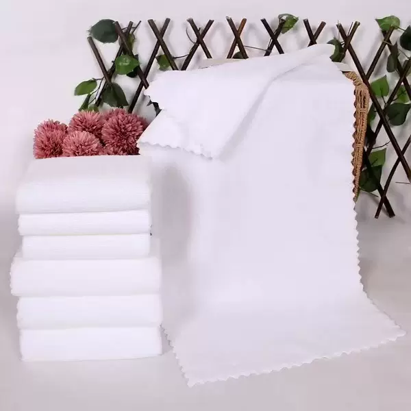 Manufacturer Wholesale Lace White Towel Hotel Bath Towel Does Not Shed Lint and Does Not Fade