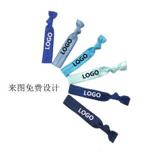 欧美流行多巴胺彩色弹力打结发带发圈运动发带发绳 可订LOGO图案
