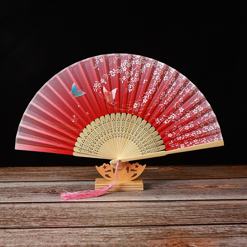 Manufacturer's Bamboo Erqing Folding Fan Yixiao Fan Women's Ancient Fan Dance Fan Folding Fan Student Gift Elegant Fan