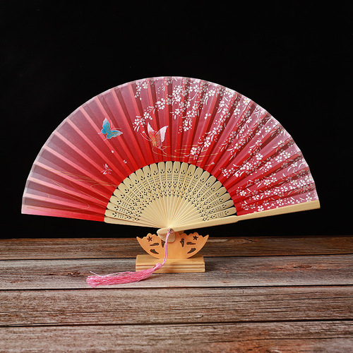 Manufacturer's Bamboo Erqing Folding Fan Yixiao Fan Women's Ancient Fan Dance Fan Folding Fan Student Gift Elegant Fan