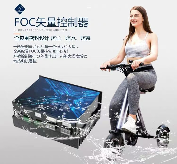 Cross-Border Folding Electric Vehicle, Electric Tricycle, Small Household Outdoor Mobility Aid Vehicle, New Model Vehicle-Mounted Battery-Powered Vehicle