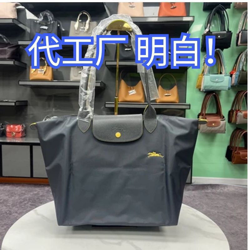 [Shopping Agent Version] French Longchamp 70Th Anniversary Embroidered Commemorative Long Handle Dumpling Bag Tote Mommy Bag